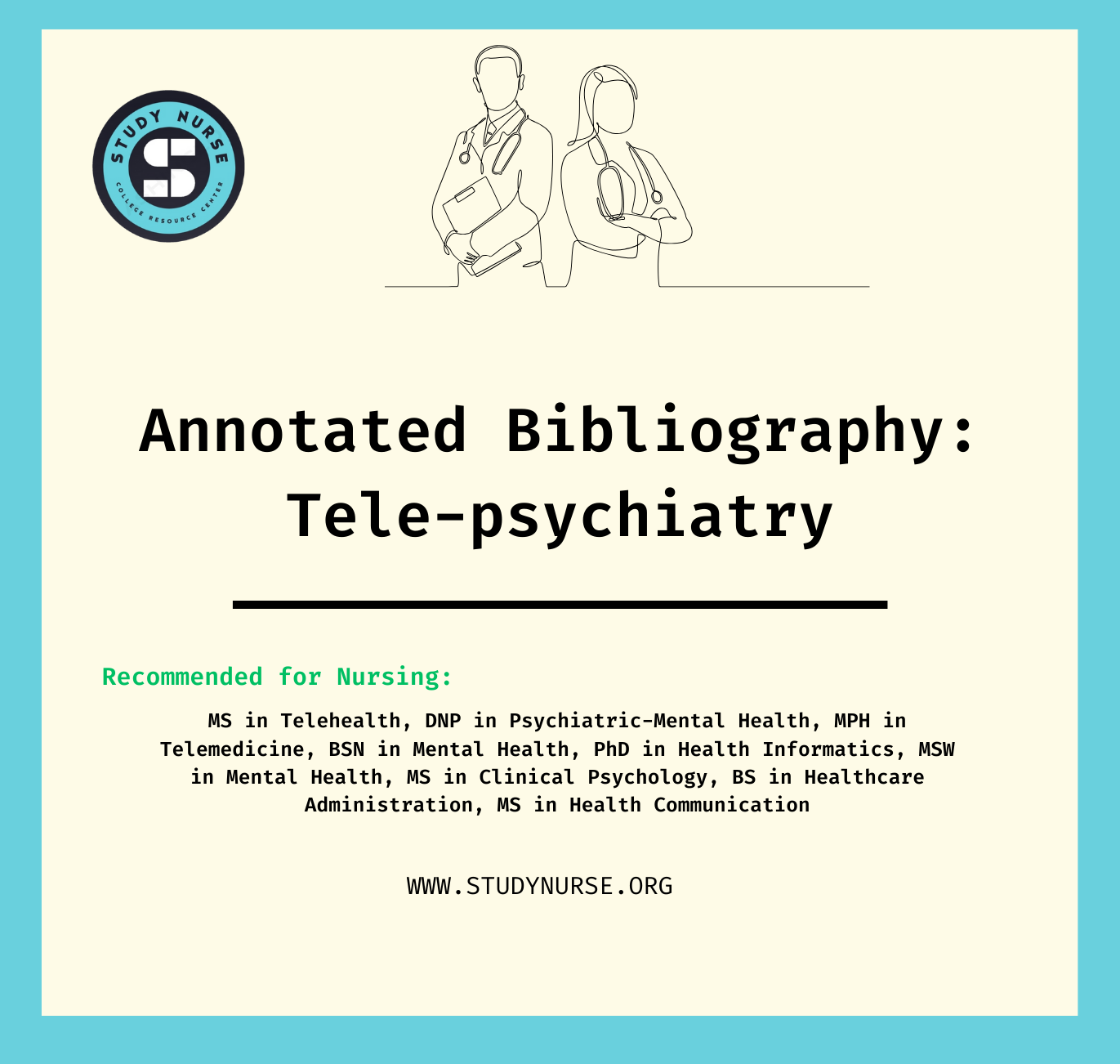 Annotated Bibliography for tele-psychiatry