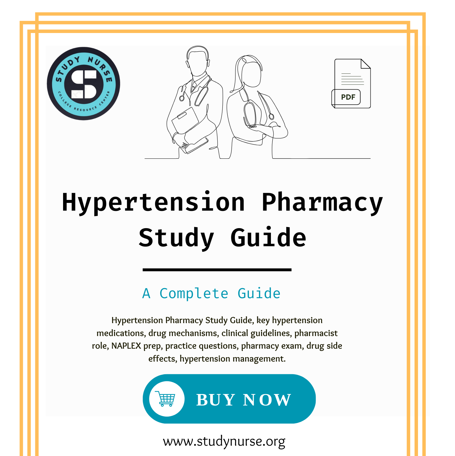 Hypertension Pharmacy Study Guide NAPLEX & Pharmacy School Prep