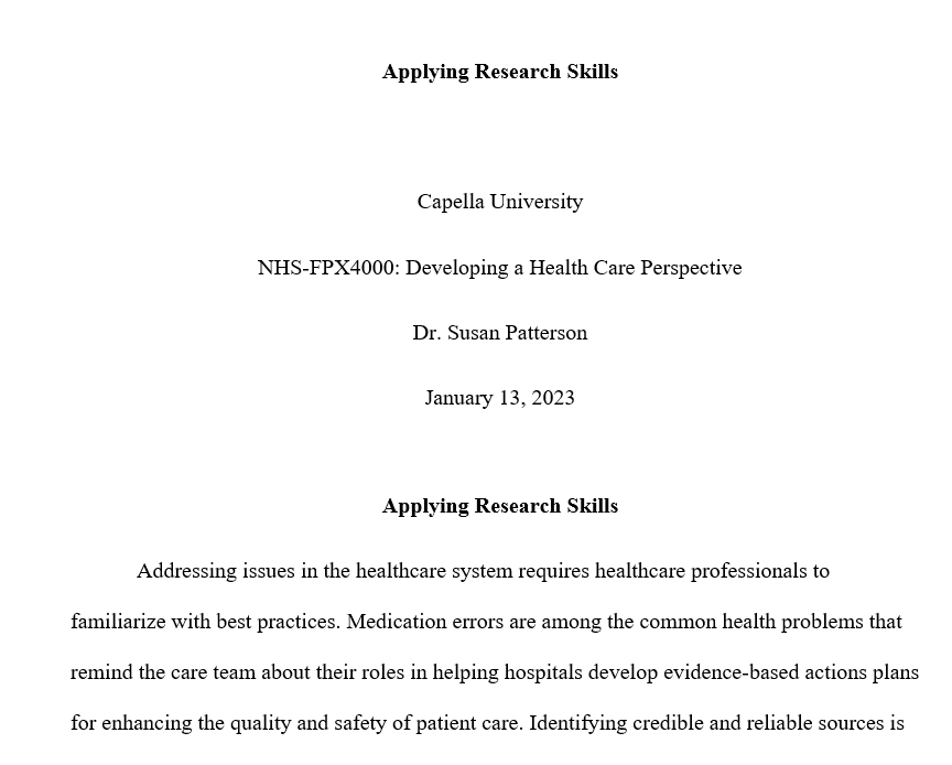 NHS-FPX4000 Assessment 2-1