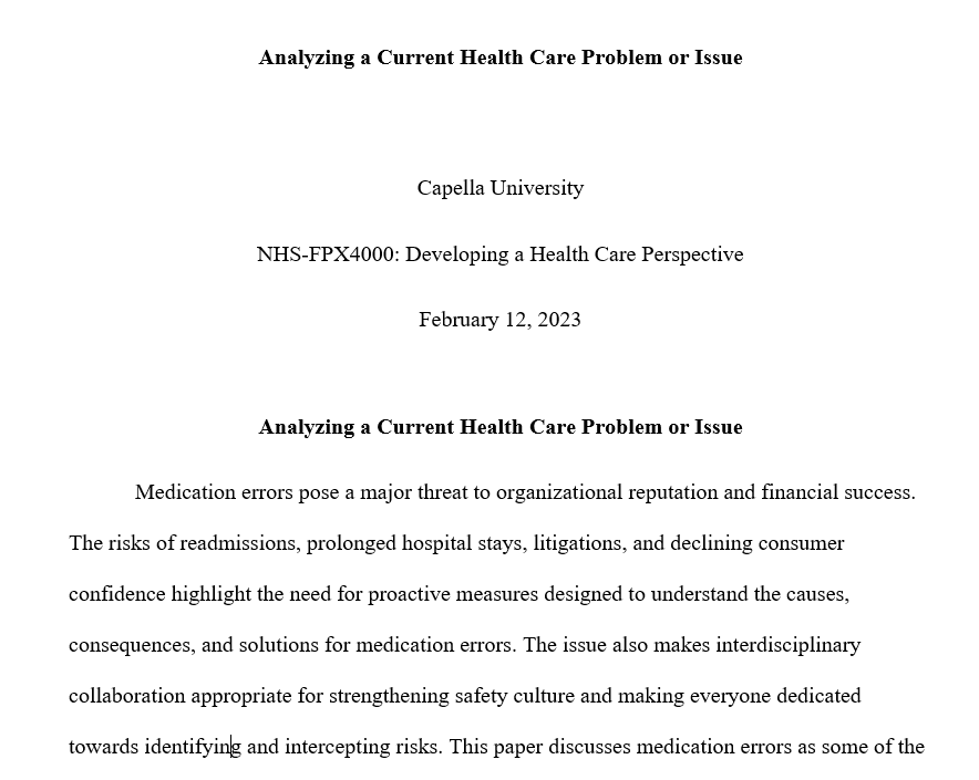 NHS-FPX4000 Assessment 4-1