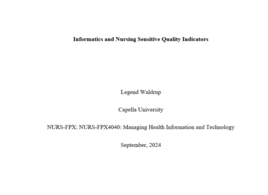 NURS-FPX Assessment 4-1 solution