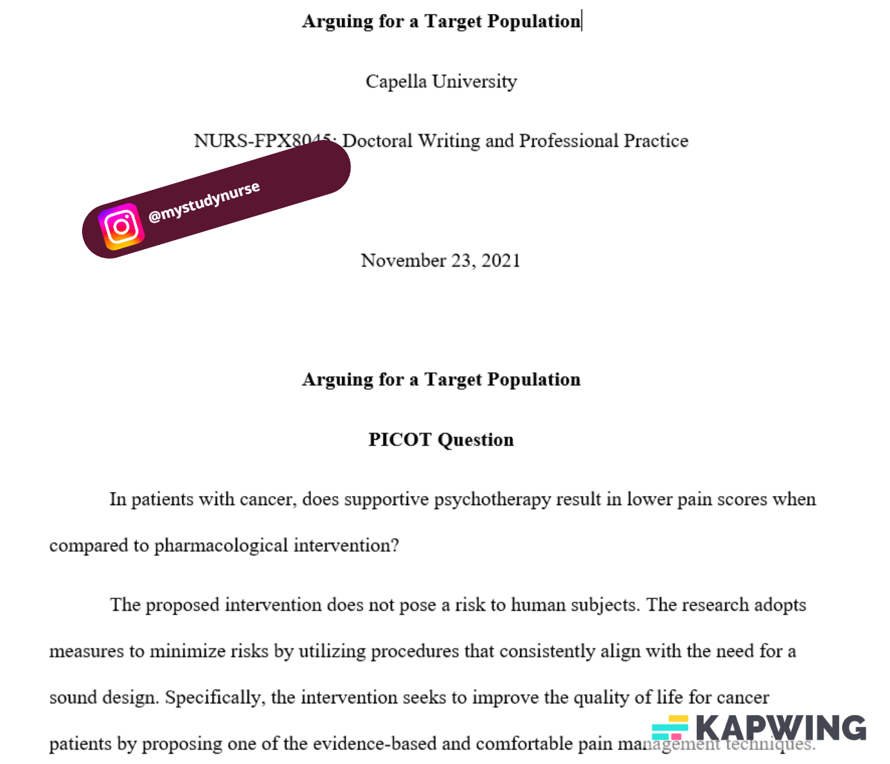 nursfpx8045 assessment 5 solution