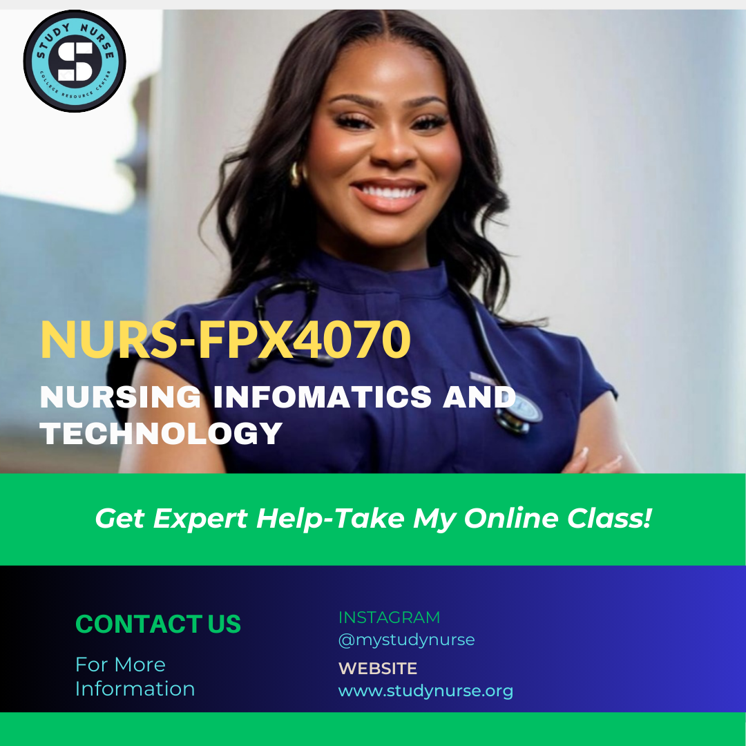 NURSFPX-4070 Nursing Infomatics and Technology